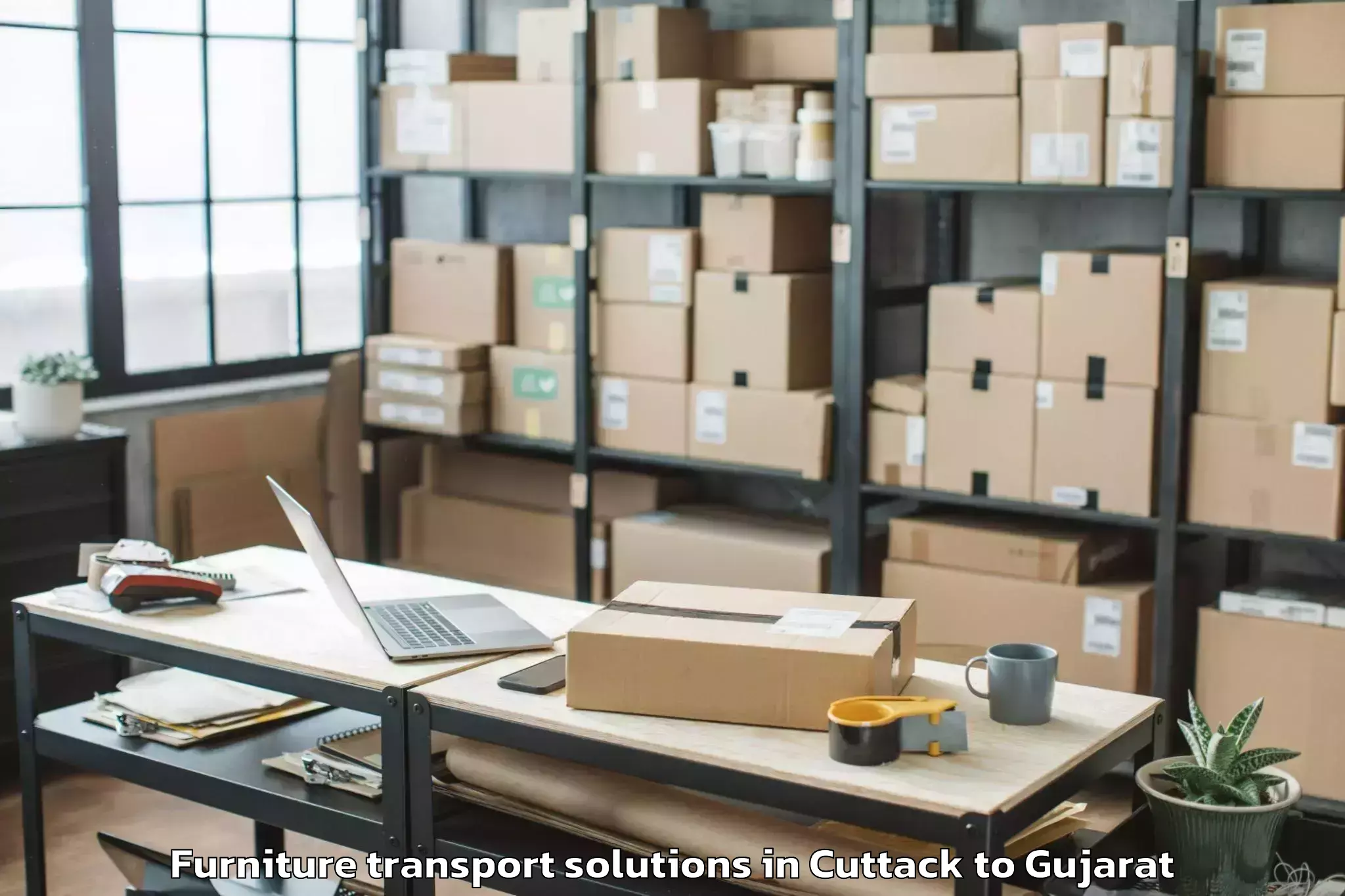 Trusted Cuttack to Dungra Furniture Transport Solutions